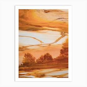 Sunset Over A Lake Art Print