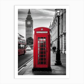 London Telephone Box Art Print