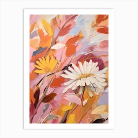 Fall Flower Painting Asters 3 Art Print
