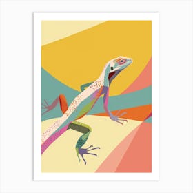 Gecko Abstract Modern Illustration 5 Art Print