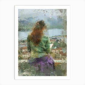 Girl Reading A Book 2 Art Print