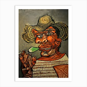 Man In A Hat by Pablo Picasso Art Print