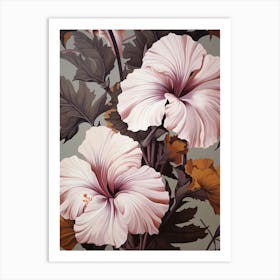 Floral Illustration Hibiscus 3 Art Print