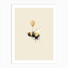Watercolor Bumblebee Art Print