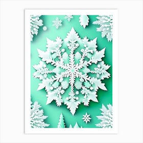 Intricate, Snowflakes, Kids Illustration 4 Art Print
