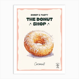 Coconut Donut The Donut Shop 2 Art Print