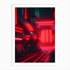 Redshift Neon Nights Space Art Print