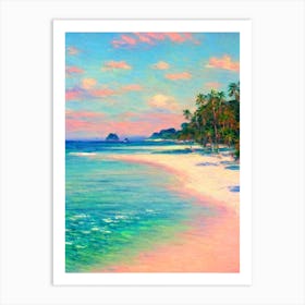 Boracay Beach Philippines Monet Style Art Print