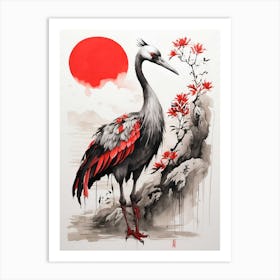 Crane Painting Art Print