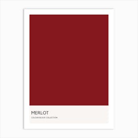 Merlot Colour Block Poster Art Print