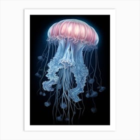 Lions Mane Jellyfish Realistic 2 Art Print