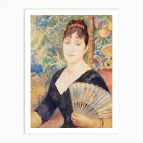 Woman With Fan(1886), Pierre Auguste Renoir Art Print