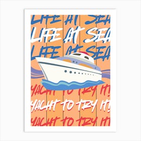 Life at Sea orange Art Print