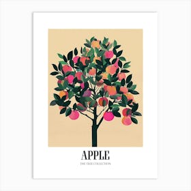 Apple Tree Colourful Illustration 1 Poster Art Print