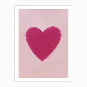 Pink Heart Girly Dorm Art Print