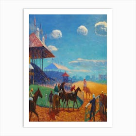 Race Track (1908–1909) Vintage Painting By William James Glackens Art Print