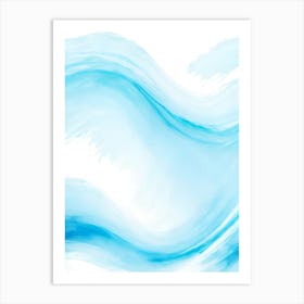 Blue Ocean Wave Watercolor Vertical Composition 113 Art Print