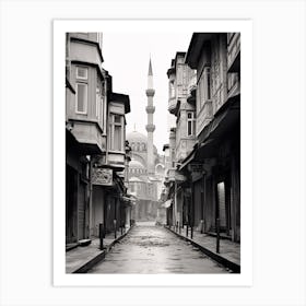 Istanbul, Turkey, Black And White Old Photo 3 Art Print