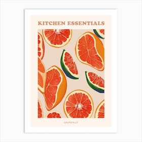Grapefruit Abstract Pattern Illustration Poster 2 Art Print