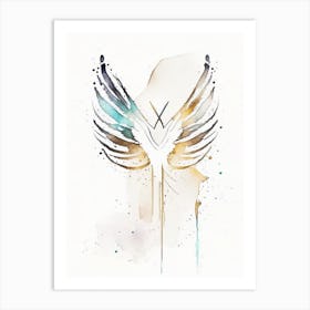 Angelic Symbol 1 Symbol Minimal Watercolour Art Print