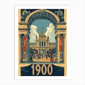 Aihrgdesign A Vintage Travel Poster Of The 1900 Paris Exposit A31ba3b5 Fb8d 42ab 99ab 9aed199136ca 1 Art Print