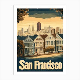 Aihrgdesign A Retro Travel Poster For San Francisco Art Print