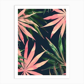 Tropical Leaves Wallpaper 5 Art Print