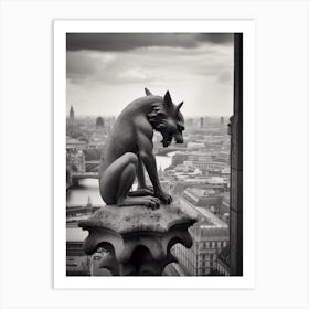 Gargoyle In London B&W Art Print