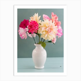 Crepe paper flower bouquet Art Print