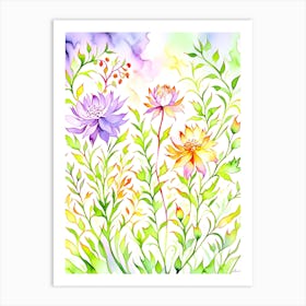 Watercolor Flowers 2 Art Print