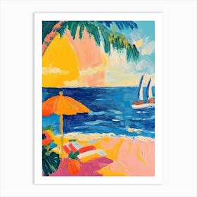 Sunset At The Beach 6 Art Print