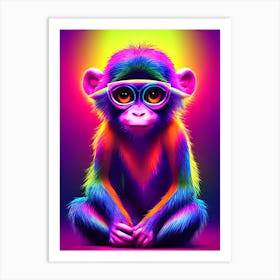 Neon Monkey Art Print