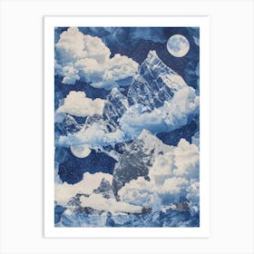 Moon And Clouds Art Print