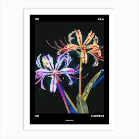 No Rain No Flowers Poster Agapanthus 3 Art Print