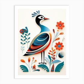 Scandinavian Bird Illustration Lapwing 1 Art Print