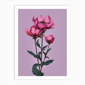 Pink Flowers 18 Art Print