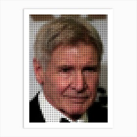 Harrison Ford In Style Dots Art Print
