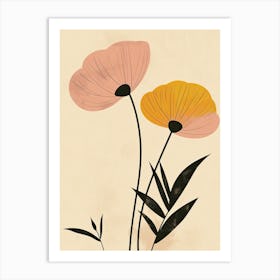 Addis Ababa Flower Market Boho Minimalist Style Art Print