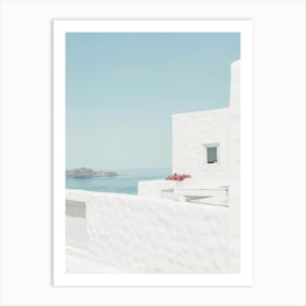 Whitewashed, Santorini Art Print