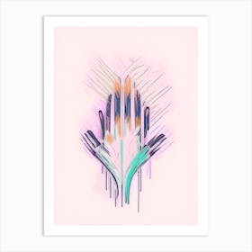 Blessing Hands Symbol Minimal Watercolour Art Print