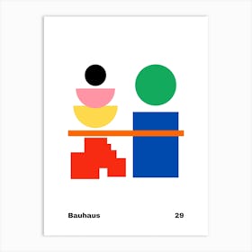 Geometric Bauhaus Poster 29 Art Print