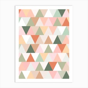 Pastel Triangles Art Print