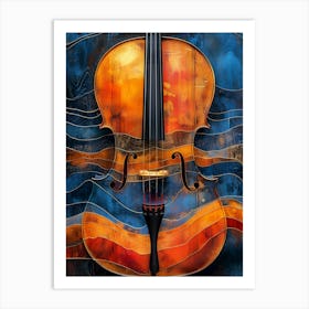 Cello music art Art Print