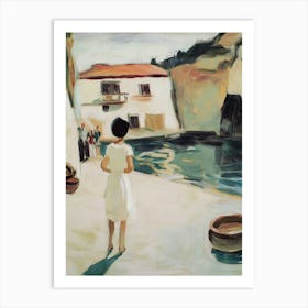 'The Girl By The Water' Art Print