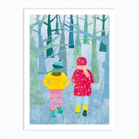 Friends In The Woods Art Print