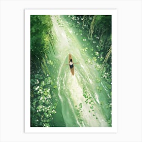 Canoeing In The Jungle Art Print