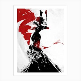 Warrior Samurai Girl Art Print