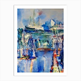 Port Of Glasgow United Kingdom Abstract Block harbour Art Print