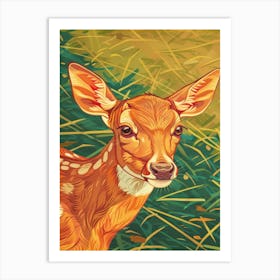 Fawn Illustration 11 Art Print