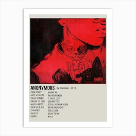 Anonymous By Blackbear 2019 Poster Art Print